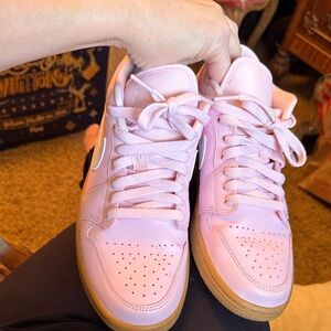 Jordan Women's Sneakers in Light Pink and Tan